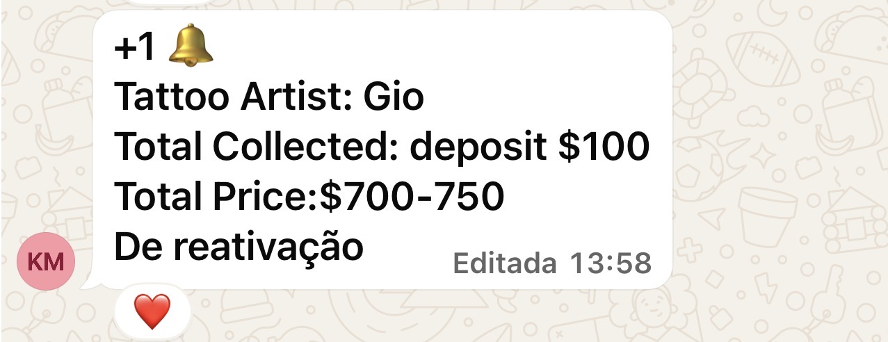 Venda fechada — Gio — ticket $700–750