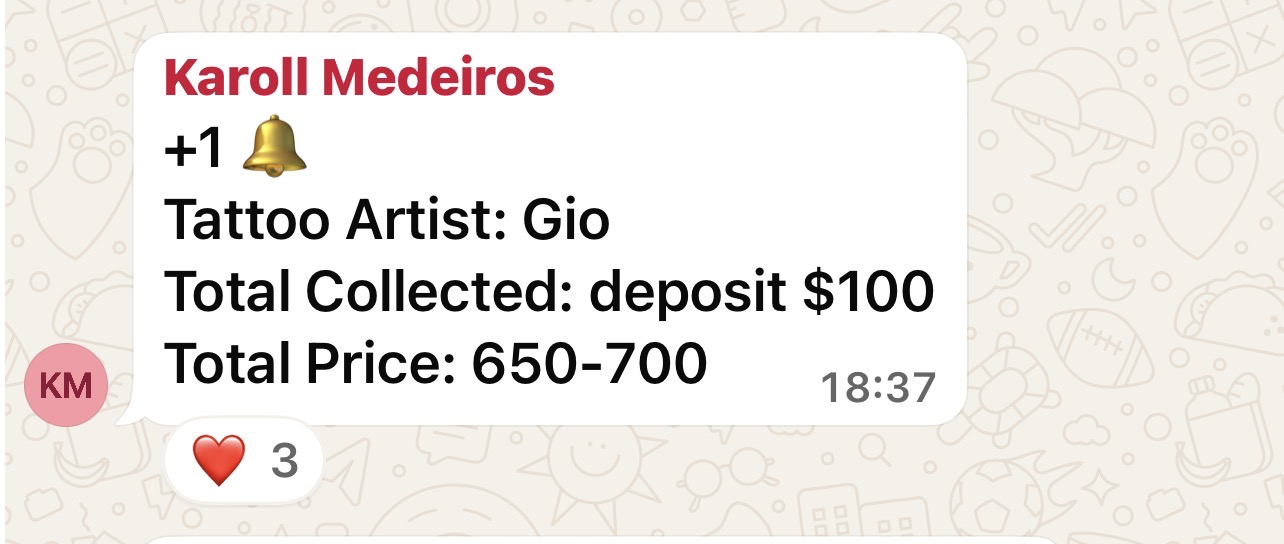 Venda fechada — Gio — ticket $650–700