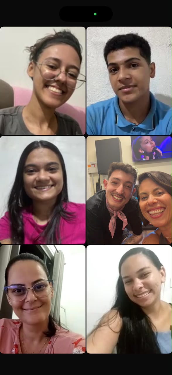 Luke meeting the sales team on a video call